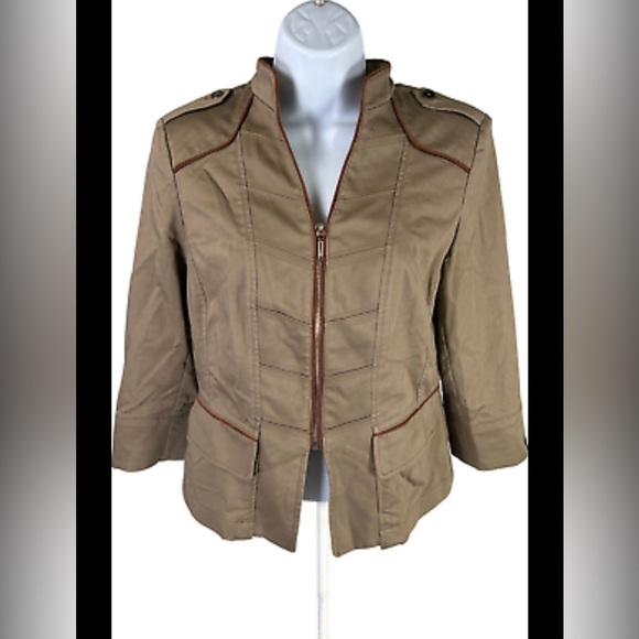 Women’s White House Black Market Brown Jacket Size 4 EUC - Picture 1 of 8
